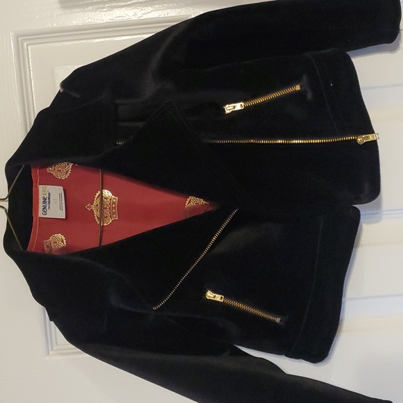 Velvet/Polyester style motorcycle jacket - Picture 2 of 4